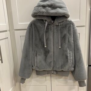 Carbon38 Faux Fur Gray Jacket
